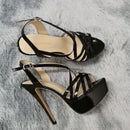 Toe Gladiator Party Dress Woman Shoes Plus Size 43 44